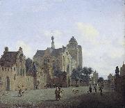 Jan van der Heyden The church at Veere oil on canvas